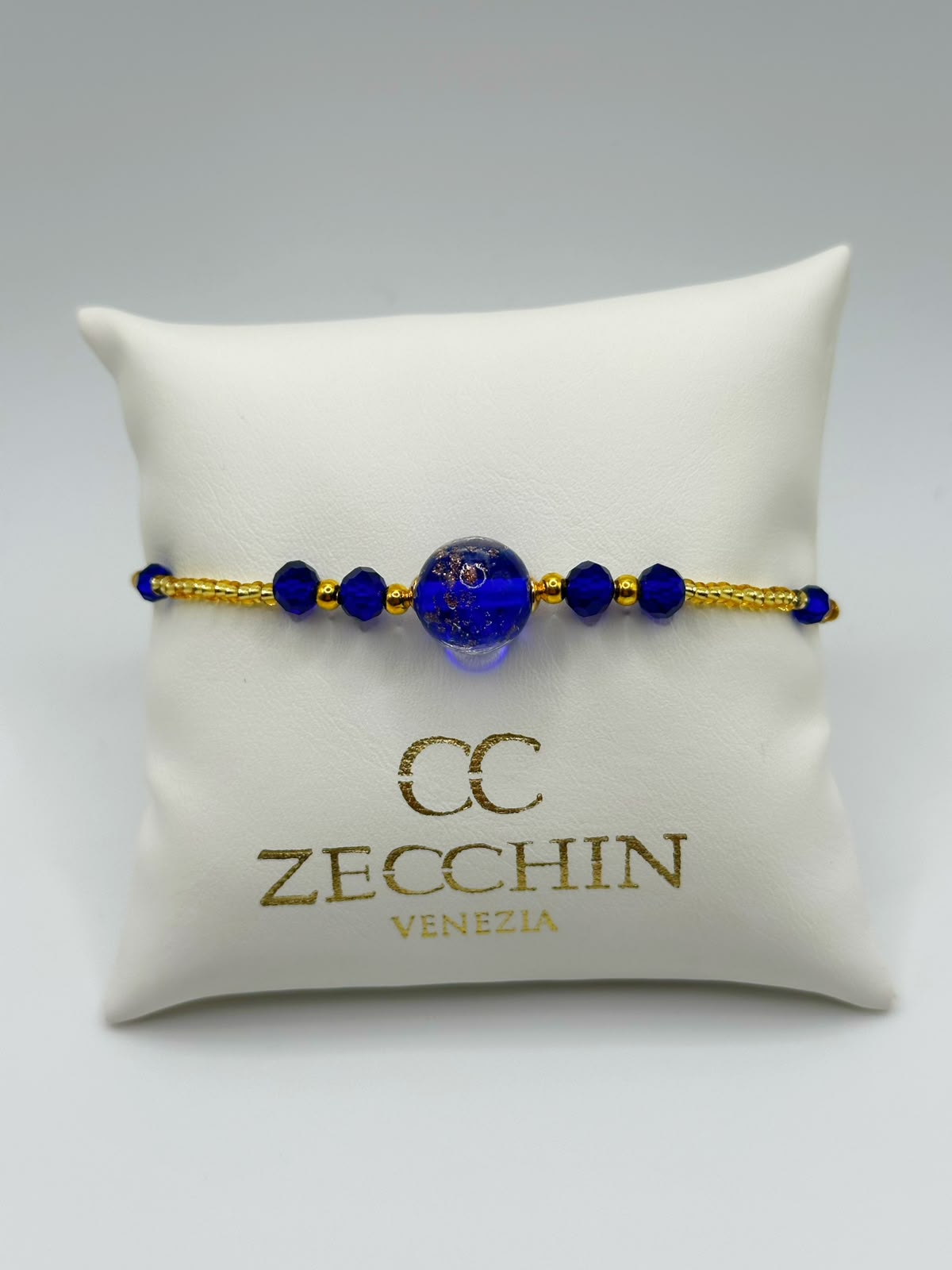 Bracciale Marika con perla da 12 mm e avventurina, colore blu